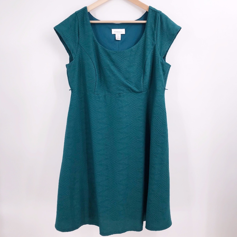 Motherhood Maternity Large Teal Belted Dress